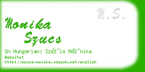 monika szucs business card